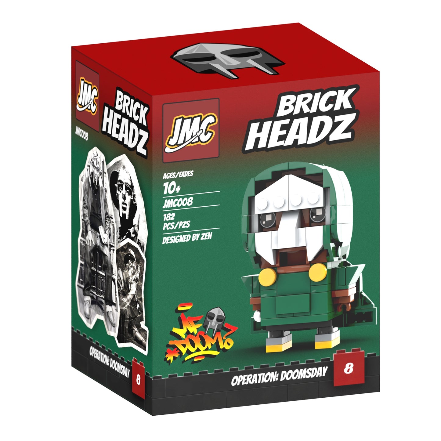 MF DOOM BrickHeadz Building Bricks Figure | Bundle